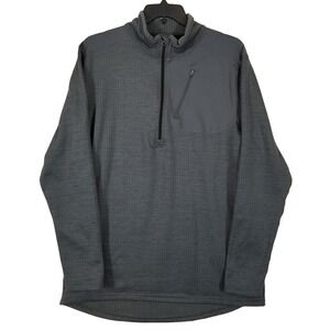 Terramar Climasense 3.0 Mens XXL Gray Quarter Zip Grid Fleece Pullover Jacket